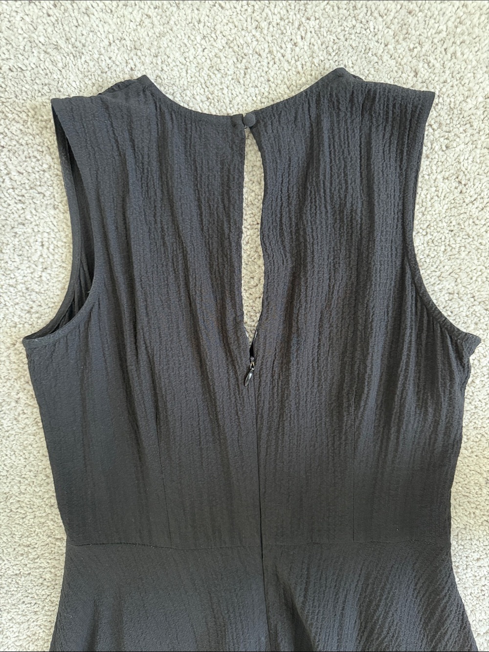 Calvin Klein Black Sleeveless Wrap-Style Midi Dress Size 4P - Picture 5 of 6